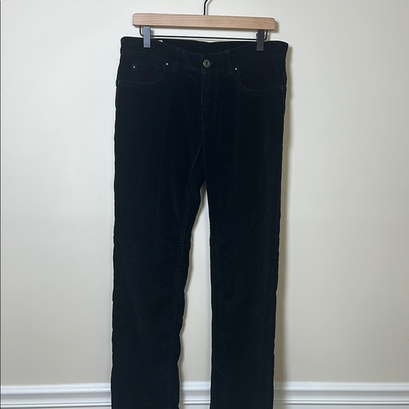 Salvatore Ferragamo Men’s Black Corduroy 100% Cotton Pants Size 48 (US Men 32)
